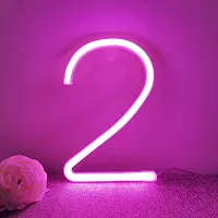 SATYAM KRAFT Marquee Alphabet Shaped Number-2 Neon LED Light and Wall Lamp, Pink-thumb4