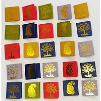 SATYAM KRAFT 50 Pcs Paper Small Traditional Printed Gift Tag for Notecards, Gifting, Anniversary, Christmas, Birthday Thanksgiving(6.5 x 0.2 x 6.5cm) ( Multicolor)-thumb3