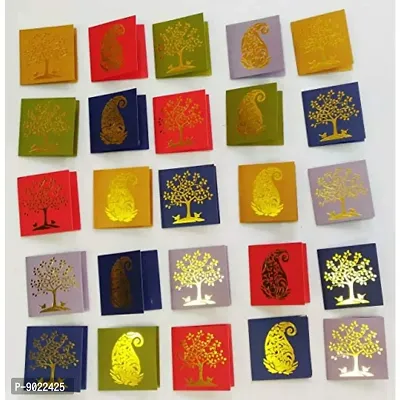 SATYAM KRAFT 50 Pcs Paper Small Traditional Printed Gift Tag for Notecards, Gifting, Anniversary, Christmas, Birthday Thanksgiving(6.5 x 0.2 x 6.5cm) ( Multicolor)-thumb4
