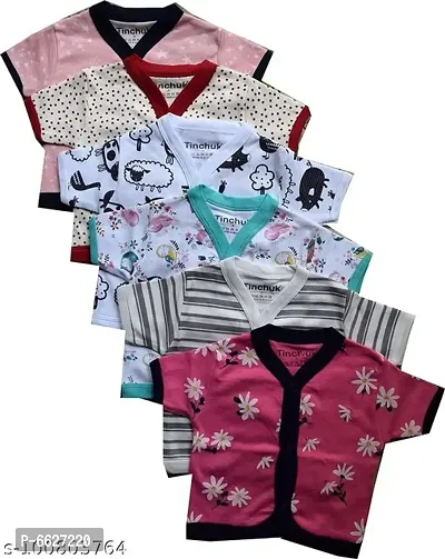 New Born Baby Multi Color Cotton Sleep Suit Romper For Boys and Girls Set of 6