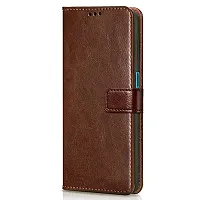 Coverview Flip Cover for Realme C21Y, realme C25Y - Cherry Brown-thumb1