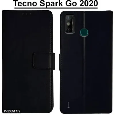 Coverview Flip Cover for Tecno Spark Go 2020 - Charcoal Black