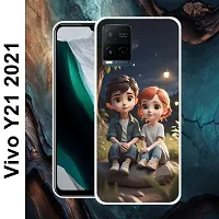 Designer Soft Silicone Mobile Back Cover For Vivo T1X-thumb1