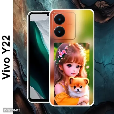 Designer Soft Silicone Mobile Back Cover For Vivo Y22-thumb2