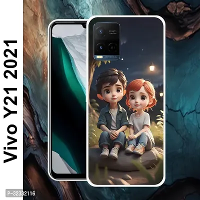 Designer Soft Silicone Mobile Back Cover For Vivo Y21 2021-thumb2