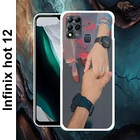 Designer Soft Silicone Mobile Back Cover For Infinix Hot 12-thumb1