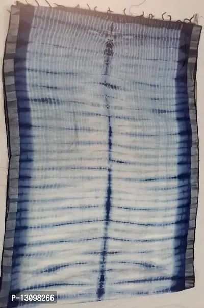 Shibori print pure handloom linen saree-thumb2