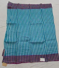 Blue colour bhagalpuri linen handloom saree-thumb2