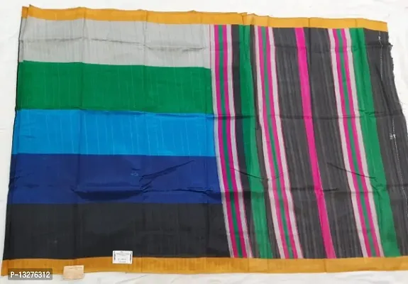 Multicoloured bhagalpuri linen handloom saree-thumb2