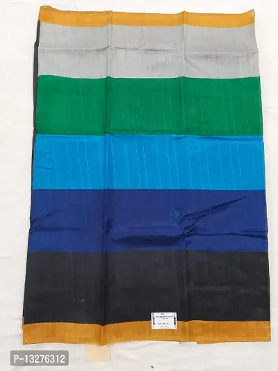 Multicoloured bhagalpuri linen handloom saree-thumb3