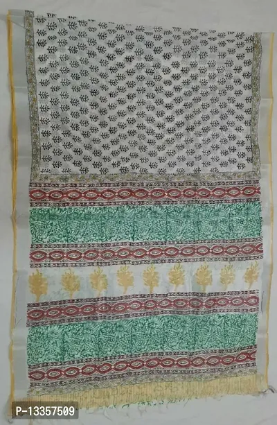 Beautiful Kalamkari linen handloom saree