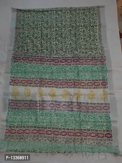 Beautiful Kalamkari linen handloom saree