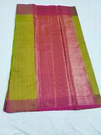 Designer Banarasi silk zari border saree-thumb1