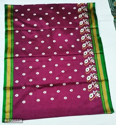 Classic Cotton Silk Printed Saree with Blouse piece-thumb0