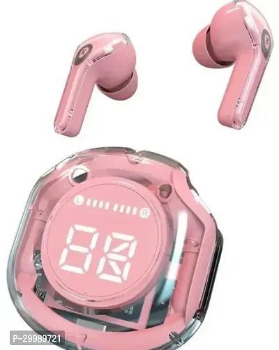 Stylish Pink In ear Bluetooth Wireless Headphones With Microphone-thumb0