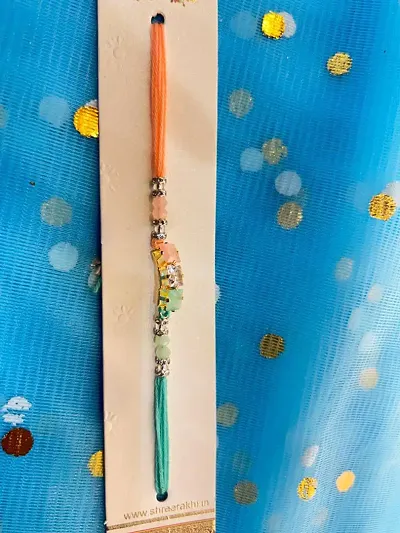 Handmade Beaded Silk Thread Rakhi