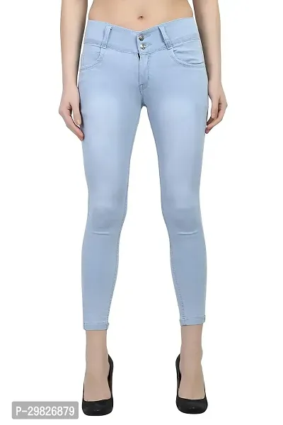 Stylish Denim Solid Jeans for Women-thumb5