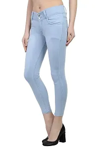 Stylish Denim Solid Jeans for Women-thumb3