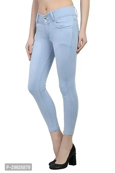 Stylish Denim Solid Jeans for Women-thumb4