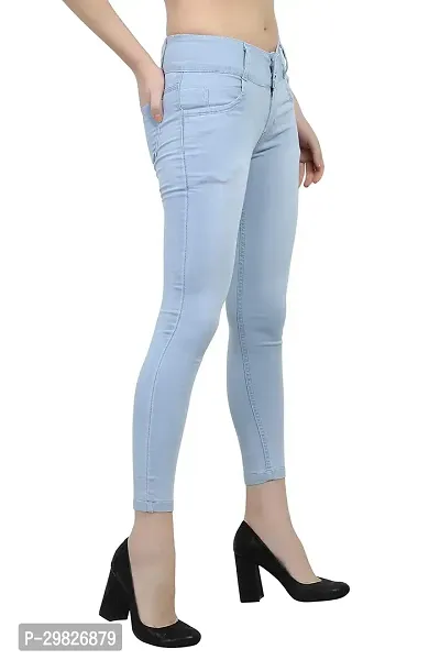 Stylish Denim Solid Jeans for Women-thumb2