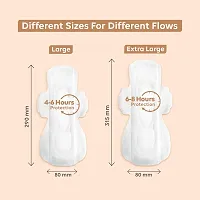 Natural Ultra - Thin Rash Free Cotton Sanitary Pads | Pad Quad Combo - 12 X 4 (48 pads) | Extra Large 330MM | Suitable For Normal-Sensitive Skin for Women | Wide Wings  With Hip Guards | With Paper D-thumb3