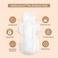 Natural Ultra - Thin Rash Free Cotton Sanitary Pads | Pad Quad Combo - 12 X 4 (48 pads) | Extra Large 330MM | Suitable For Normal-Sensitive Skin for Women | Wide Wings  With Hip Guards | With Paper D-thumb1