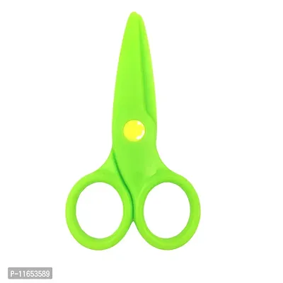 ANAB GI Plastic Scissors for Kids Handmade Plastic Safety Scissors for DIY Crafts Project Making | Decorative Paper Cutting Scissors Pack of 2 Pink Green-thumb4