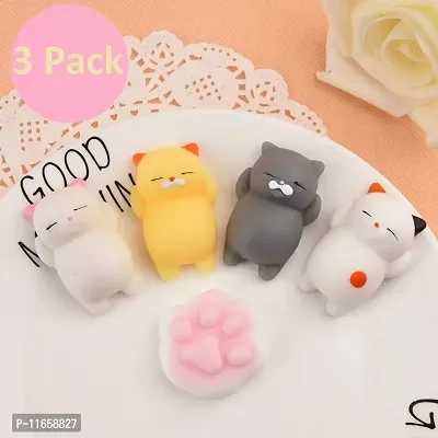 KUUQA 5 Pcs Kawaii Mochi Squishy Toys Squishies Animal Cat Panda Unicorn Mini Soft Squeeze Stress Relief Squishies Balls Toys Cute Birthday Party Favours Bags Gifts for Kids Adults, Multicolor