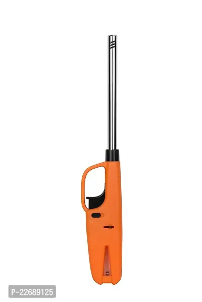 Adjustable Flame Gas Kitchen Lighter with Gas Refill (Orange)
