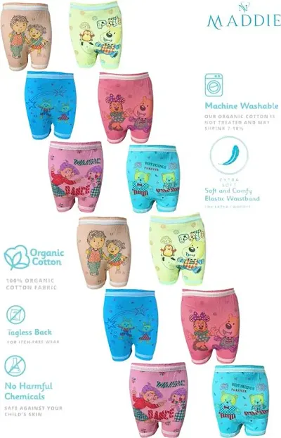 Stylish Panty For Girls (Multicolor, Pack Of 12)