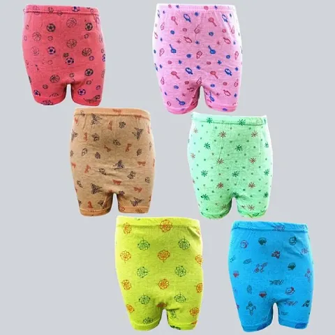 Stylish Fancy Kids Panties For Baby Boys, Girls Comfortable Regular Fit Brief Bloomers Panty For Kids (Pack Of 6)