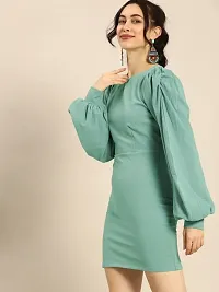 Womens Bodycone Bishop Sleeve Mini Partwear Dress-thumb2