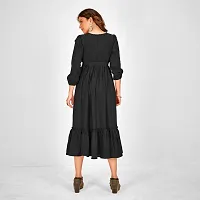 Womens A-line Rayon Midi Dress-thumb1