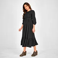 Womens A-line Rayon Midi Dress-thumb3