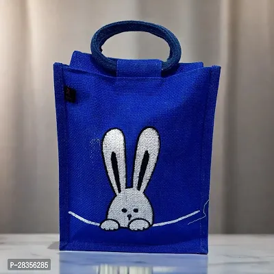 Eco Friendly Jute Printed Bag With Zipper Lock For Women-thumb0