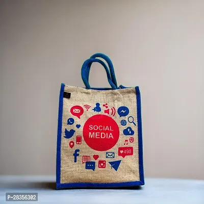 Eco Friendly Jute Printed Tote Bags For Women