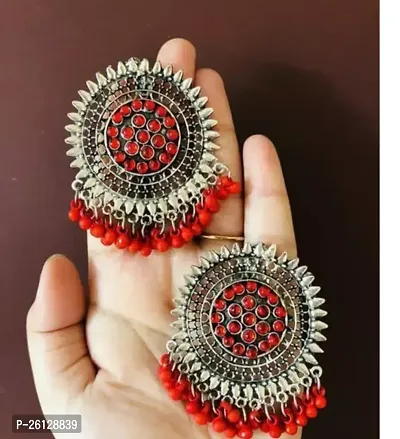 Elegant Red Alloy Studs Earrings For Women-thumb0