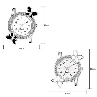 Butterfly Rubber Analog Watch For Girls Pack of 2-thumb1