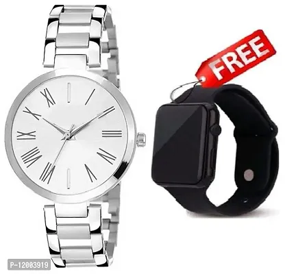 Stylish Stainless Steel Watches For Women- 2 Pieces