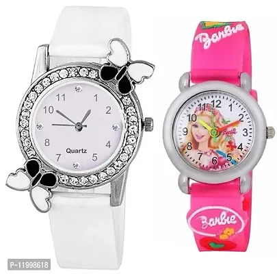 Fancy PU Analog Watch For Girls Pack of 2