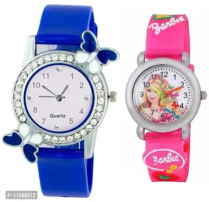 Fancy PU Analog Watch For Girls Pack of 2-thumb0
