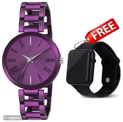 Stylish Stainless Steel Watches For Women- 2 Pieces