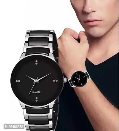 Stylish PU Analog And Digital Watches For Men-thumb0