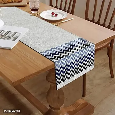 Dining Table Cotton Heat Resistant Runner in Zig-zag Patterns 4 Seater(14x60 Inch)-thumb0