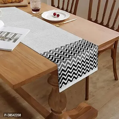 Dining Table Cotton Heat Resistant Runner in Zig-zag Patterns 4 Seater(14x60 Inch)-thumb0