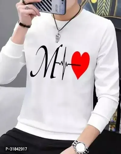 Stylish White Polyester T-Shirt For Men-thumb0