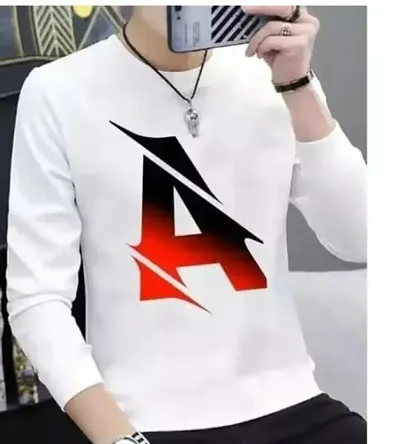 Trendy Stylish Full Sleeve Round neck Polyester men t-shirt