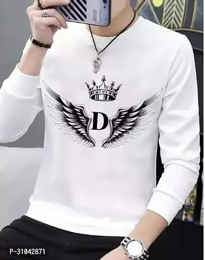 Stylish White Polyester T-Shirt For Men-thumb0