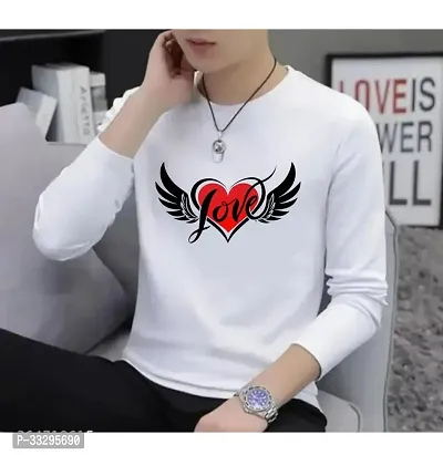 Reliable White Polyester Printed Round Neck Tees For Men