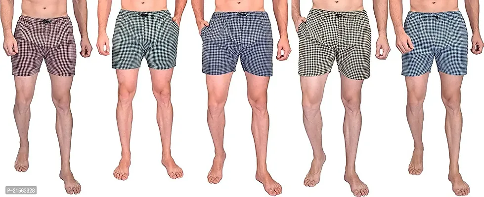 Pack of 5 Checkered Men Boxer